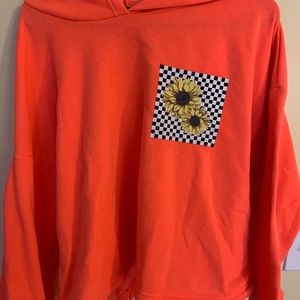 Fleece Cropped neon hoodie